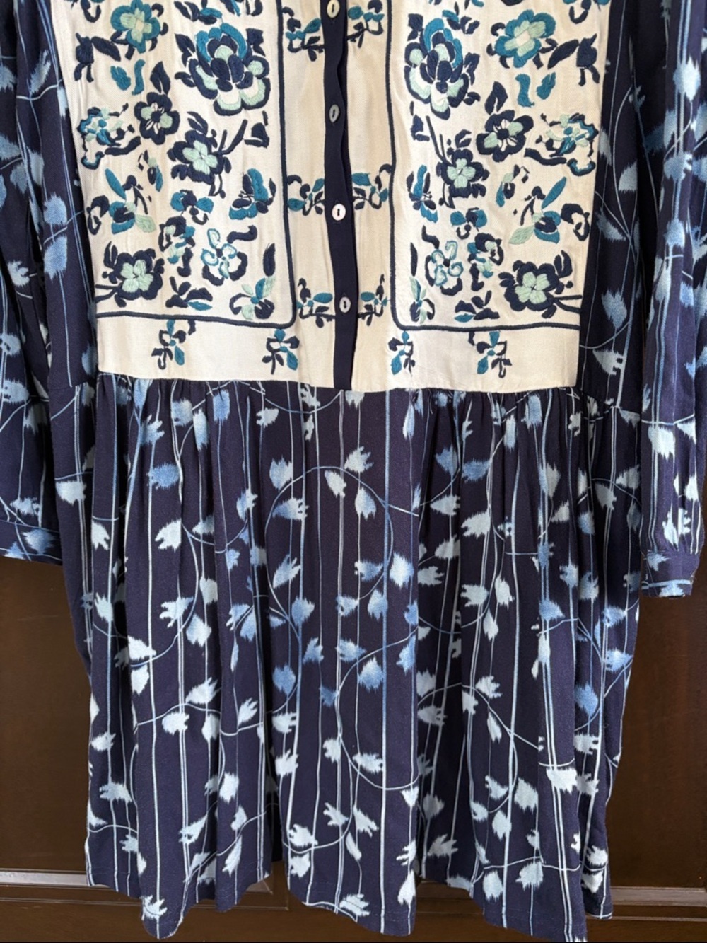 Like New Anthropologie TINY Semele Embroidered Shirt Dress Size Large - Picture 9 of 14